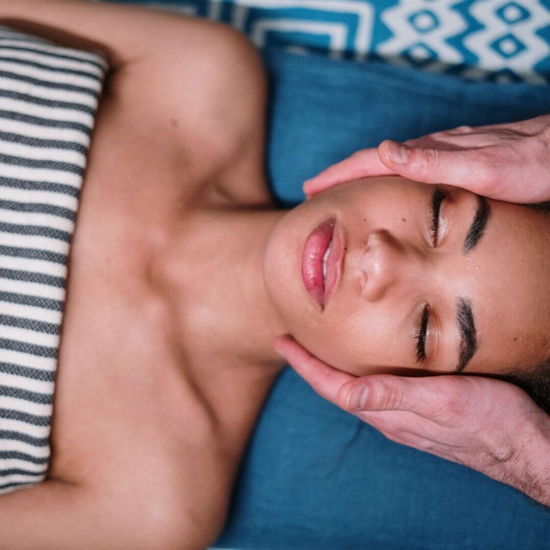 A photo of a girl relaxing